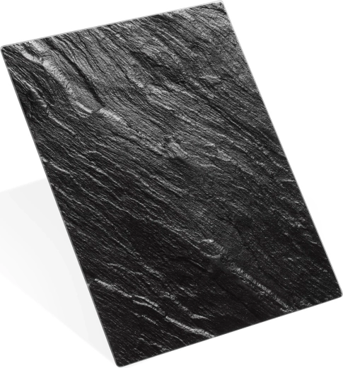 Planche à découper en verre Vilde – marbre noir 40 × 30 cm