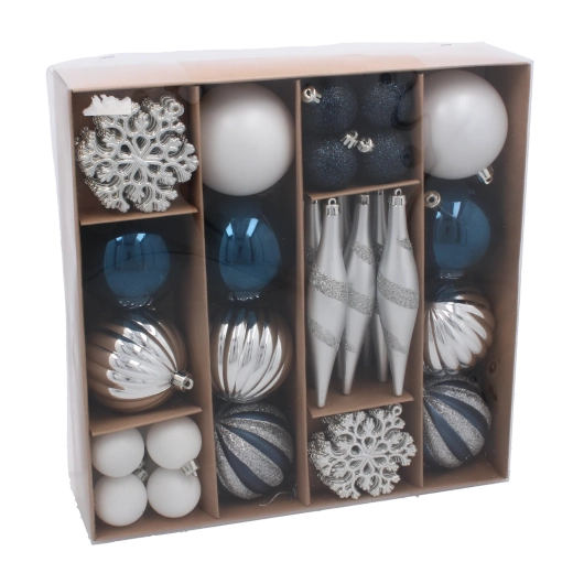 Palette harmonieuse bleu marine et argent