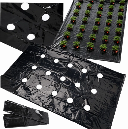 Film de jardin perforé avec trous 0,95 × 10 m - 1 pièce