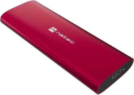 Natec Rhino M.2 NVMe Lite boîtier externe en aluminium pour SSD, rouge rubis