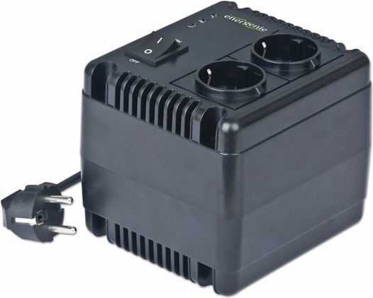Stabilisateur automatique de tension EnerGenie AVR 1000 VA avec 2 prises Schuko