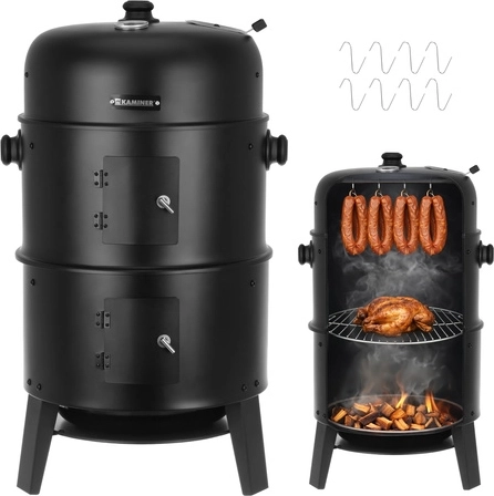 3-en-1 : grillade, fumage et brasero en un seul appareil