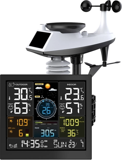 Station météo Wi-Fi intelligente professionnelle Solight