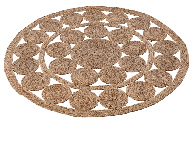 Tapis de sol rond en herbe de mer 120 cm