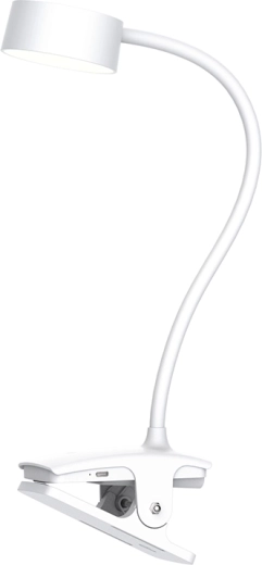 Lampe de bureau LED rechargeable Solight avec pince 2 W, 210 lm, 3CCT, blanche