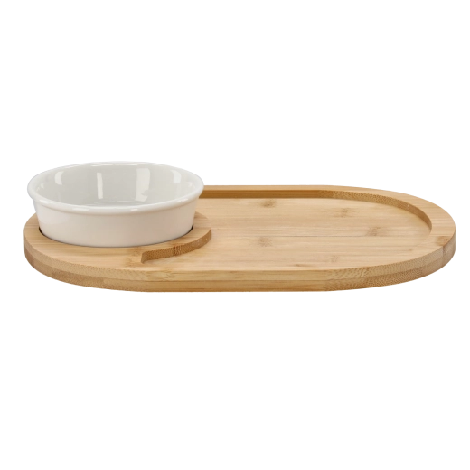 Emplacement intégré pour dips et sauces