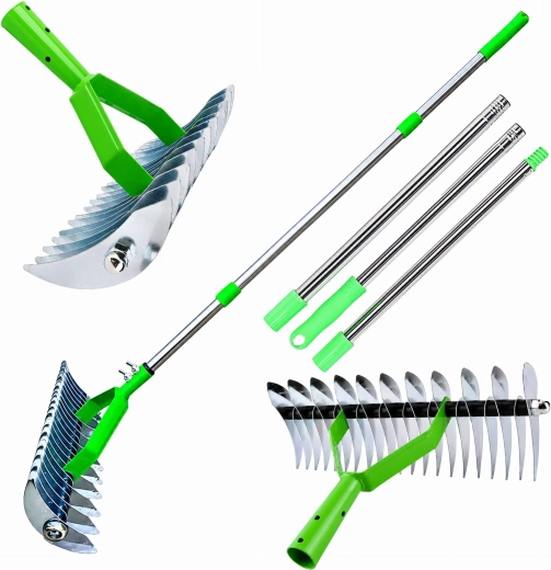 Aérateur de gazon manuel (scarificateur) avec râteaux oscillants 130 cm - 1 pièce