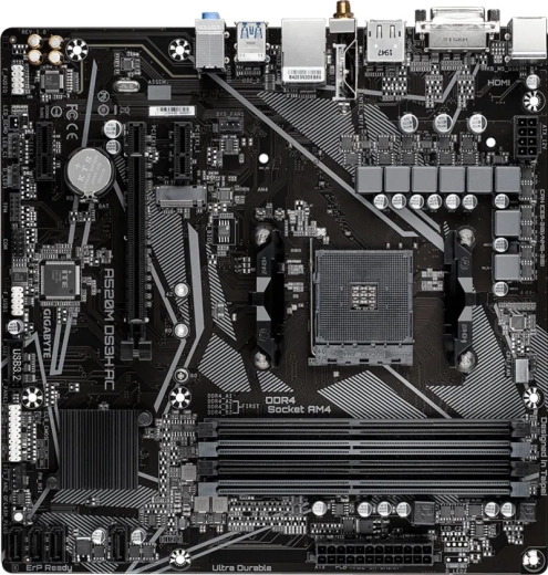 Carte mère GIGABYTE A520M DS3H AC (AM4, mATX)