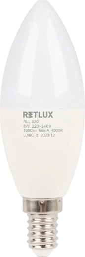 Ampoule LED Retlux flamme E14 8 W 4000 K