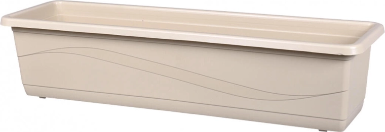 Jardinière en plastique Lobelia Modern 50 cm brun clair