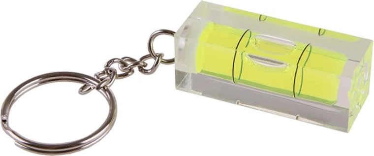 Porte-clés avec niveau à bulle de poche