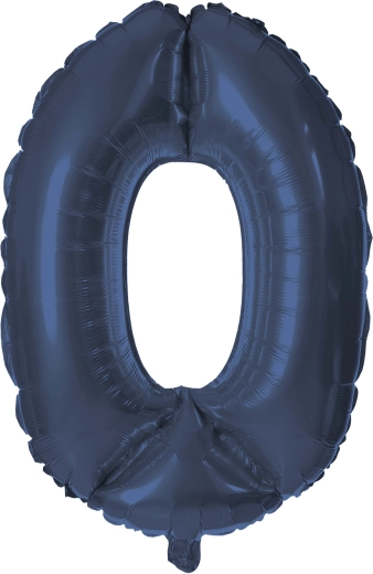 Ballon en aluminium TORO chiffre 0 30 cm – Bleu