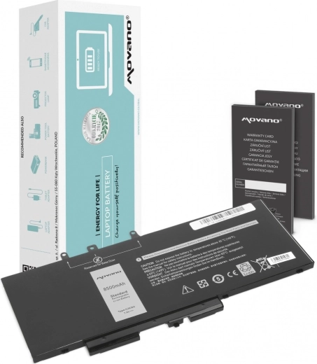 Batterie Movano pour Dell Latitude 5280, 5480, 5490 et 5590 (GJKNX) 8500 mAh