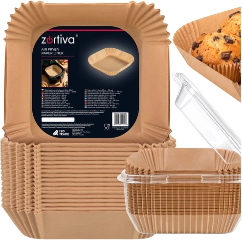Zortiva inserts en papier pour friteuse à air chaud 20 × 20 cm (400 pcs)