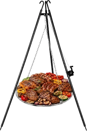 Grande grille 70 cm pour griller pour plusieurs personnes