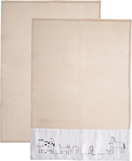 Torchons de cuisine en coton 70 × 50 cm, 2 pièces