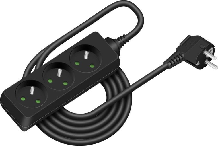 Rallonge électrique RETLUX avec 3 prises, 3 m