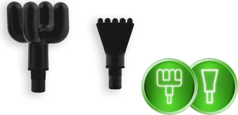 8 embouts de massage pour un soin ciblé