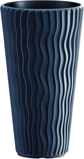 Cache-pot Sandy Slim anthracite avec insert 22 l