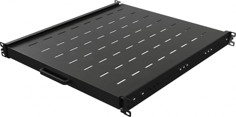 Étagère coulissante pour armoire rack 19" 1U, 500 mm, noire