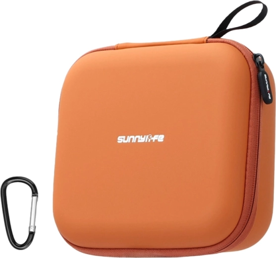 Étui en cuir Sunnylife avec poche en maille pour DJI Neo 2, orange