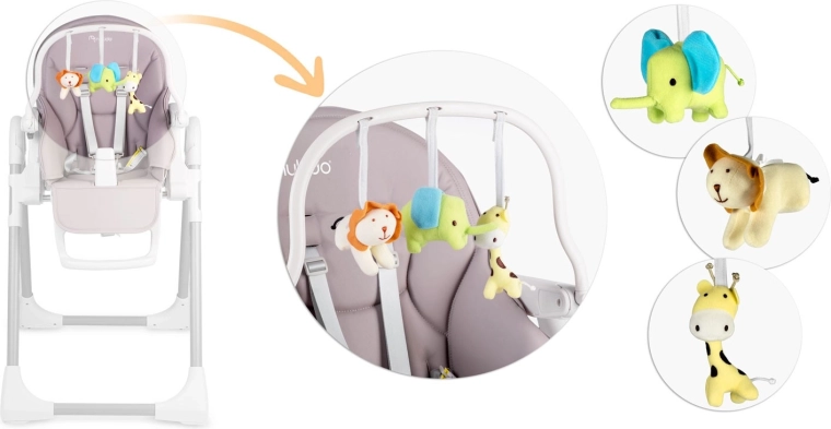 Sécurité et divertissement : harnais 5 points + arche de jeux avec jouets