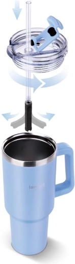 Boire confortablement avec la paille ou l
