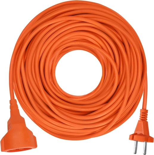 Cordon d’alimentation mobile Solight – raccord 30 m, 2 × 1,5 mm², orange