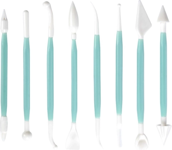 Set de spatules et d’outils de modelage pour gâteaux, 8 pcs