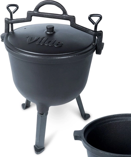 Marmite en fonte sur pieds avec couvercle Vilde Cast Line 10 l