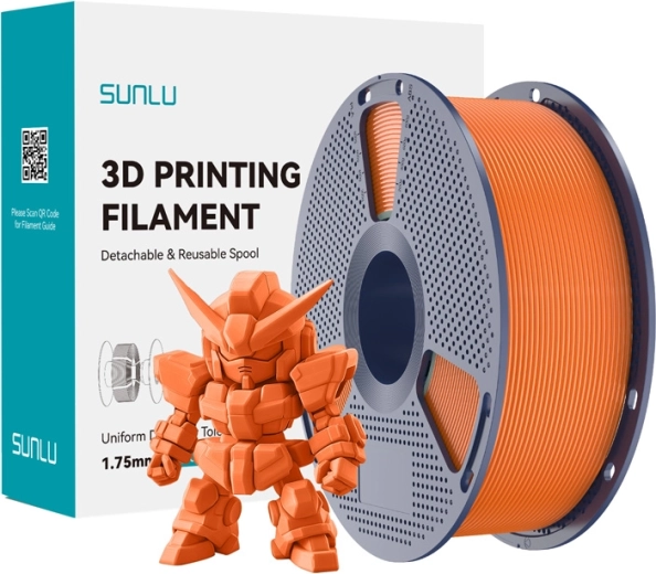 Filament Sunlu PLA+ 2.0 Pro pour impression 3D 1,75 mm – orange ensoleillé