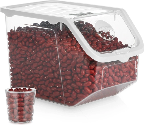 Récipient transparent avec couvercle pour fruits et légumes 12 l