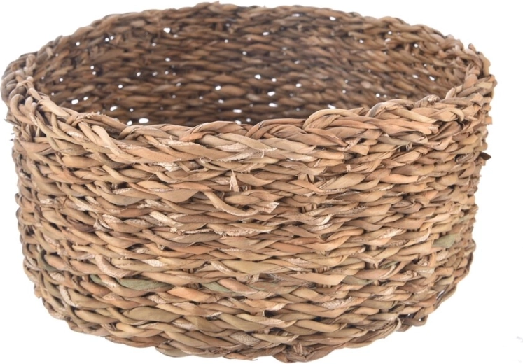 Panier en jonc de mer beige, moyen 25 × 25 × 10 cm