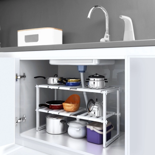 Étagère organisatrice de cuisine réglable
