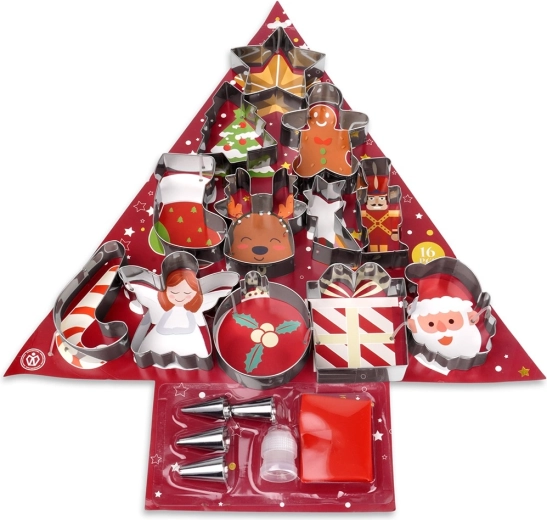 Set de 17 emporte-pièces en inox pour biscuits