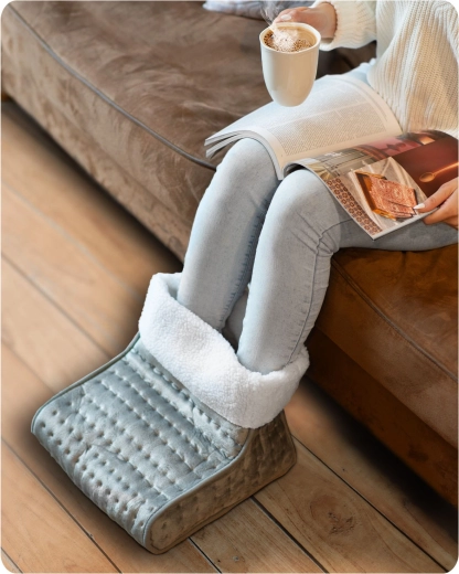 Peluche douce et confort pour les deux pieds