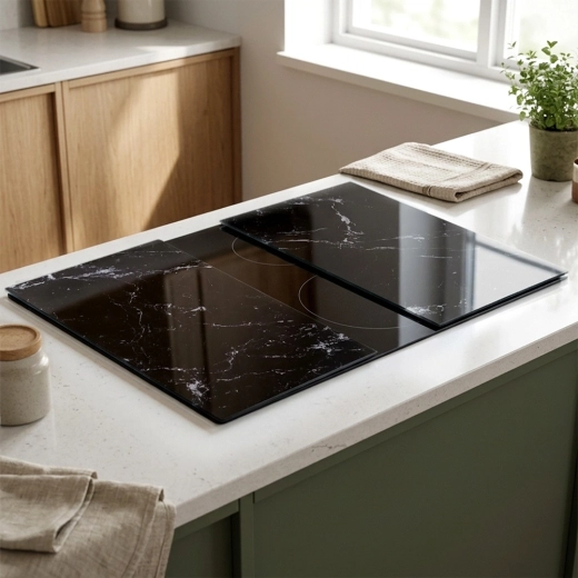 Plus de surface de travail grâce au couvercle de plaque de cuisson