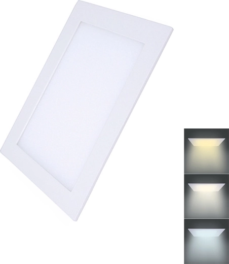 Solight mini panneau LED CCT encastrable carré 12 W 900 lm