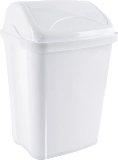 Poubelle Vittario avec couvercle à bascule 26 l blanc