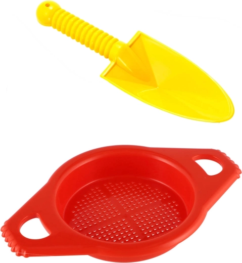 Lori set de plage pour enfants : pelle/bêche 25 cm avec tamis - 1 set