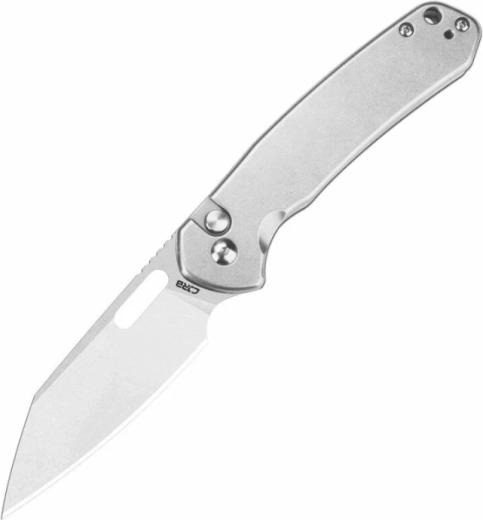 CJRB Pyrite-Alt couteau de poche pliant 7,9 cm satin, tout métal