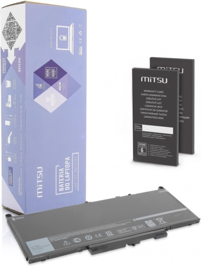 Batterie pour Dell Latitude E7270 et E7470 55 Wh (7 200 mAh) 7,4–7,6 V MITSU