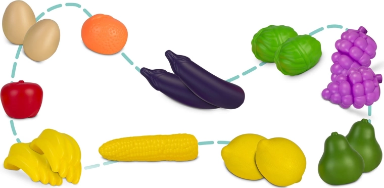 Riche set d’aliments et d’accessoires