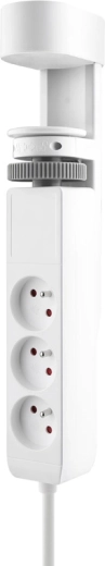 Solight prise de bureau portable à pince 3× 230 V + USB-A et 2× USB-C PD, 2 m, blanche