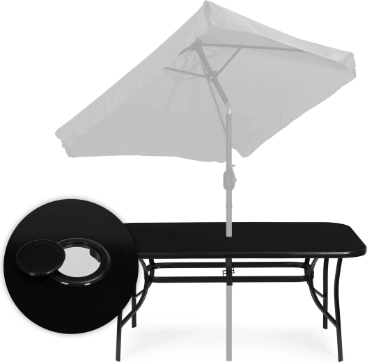 Trou pour parasol avec cache