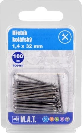 Clous de menuisier 32 × 1,4 mm, 100 pcs