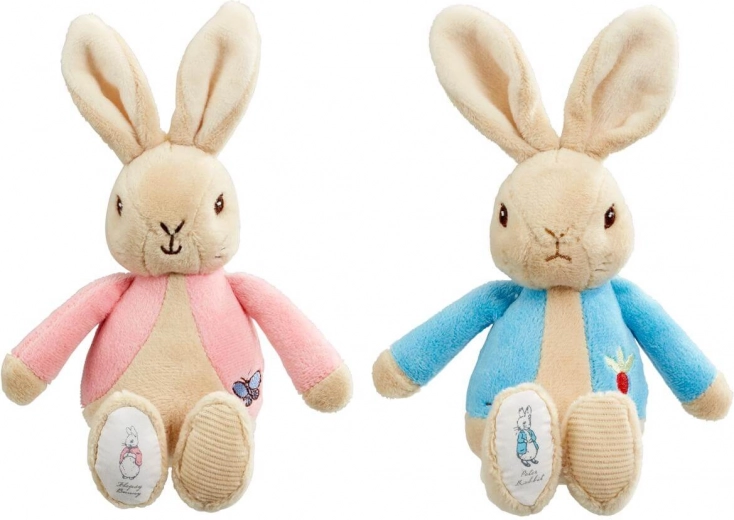 Hochet en peluche Rainbow, Pierre Lapin et Flopsy, 1 pièce, rose