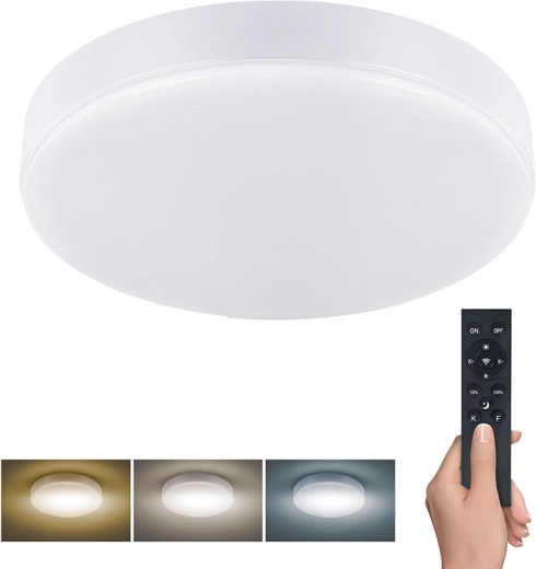 Solight plafonnier et applique LED Lecce avec télécommande 50 W, 3000 lm, 40 cm, CCT, dimmable, blanc