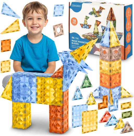 Jeu de construction magnétique Ricokids XL 70+ pièces