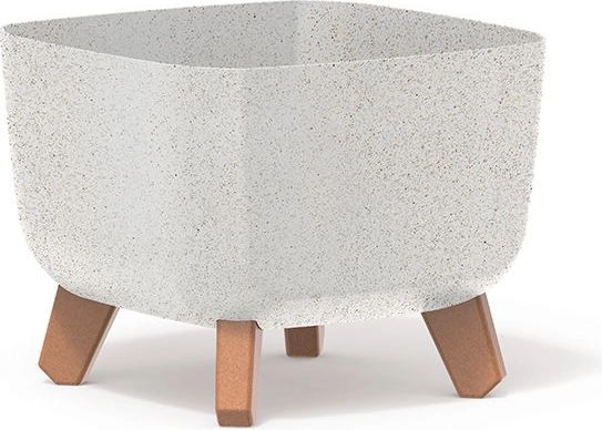 Cache-pot Gracia Square Eco Wood 24 × 24 cm – blanc